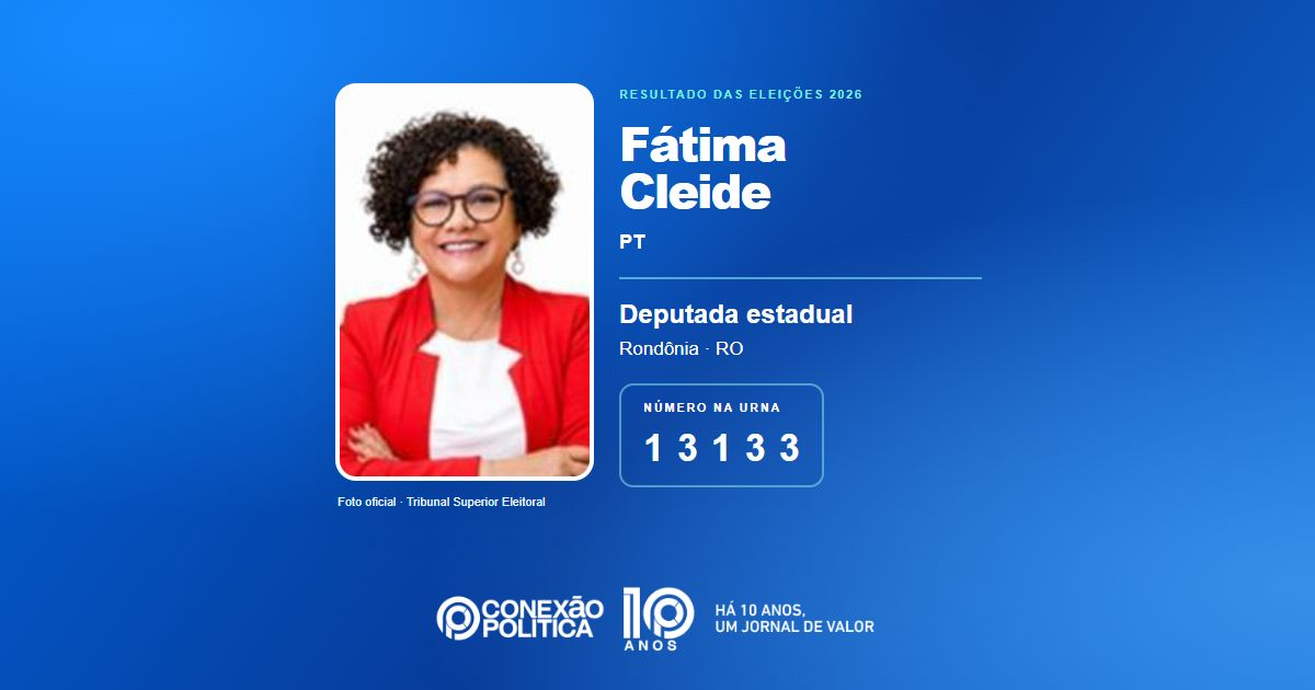 Foto oficial de Deputado Estadual — Eleições 2026: Fátima Cleide, do PT, é eleita deputada estadual em RO com 13.868 votos