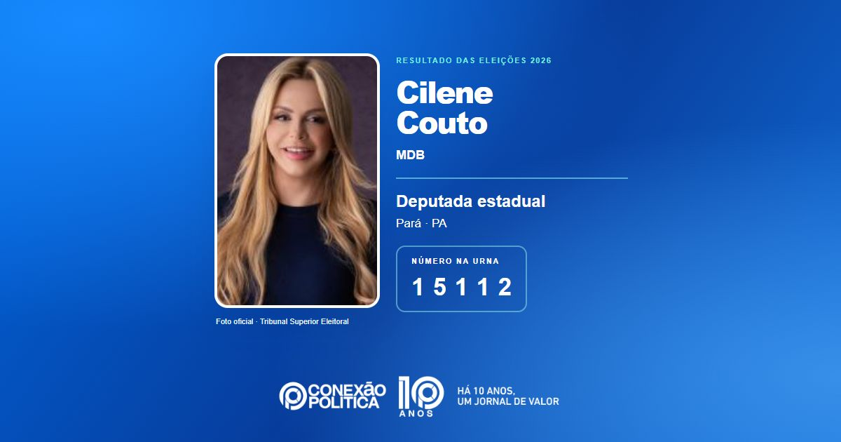 Foto oficial de Deputado Estadual — Eleições 2026: Cilene Couto, do MDB, é eleita deputada estadual no PA com 92.730 votos