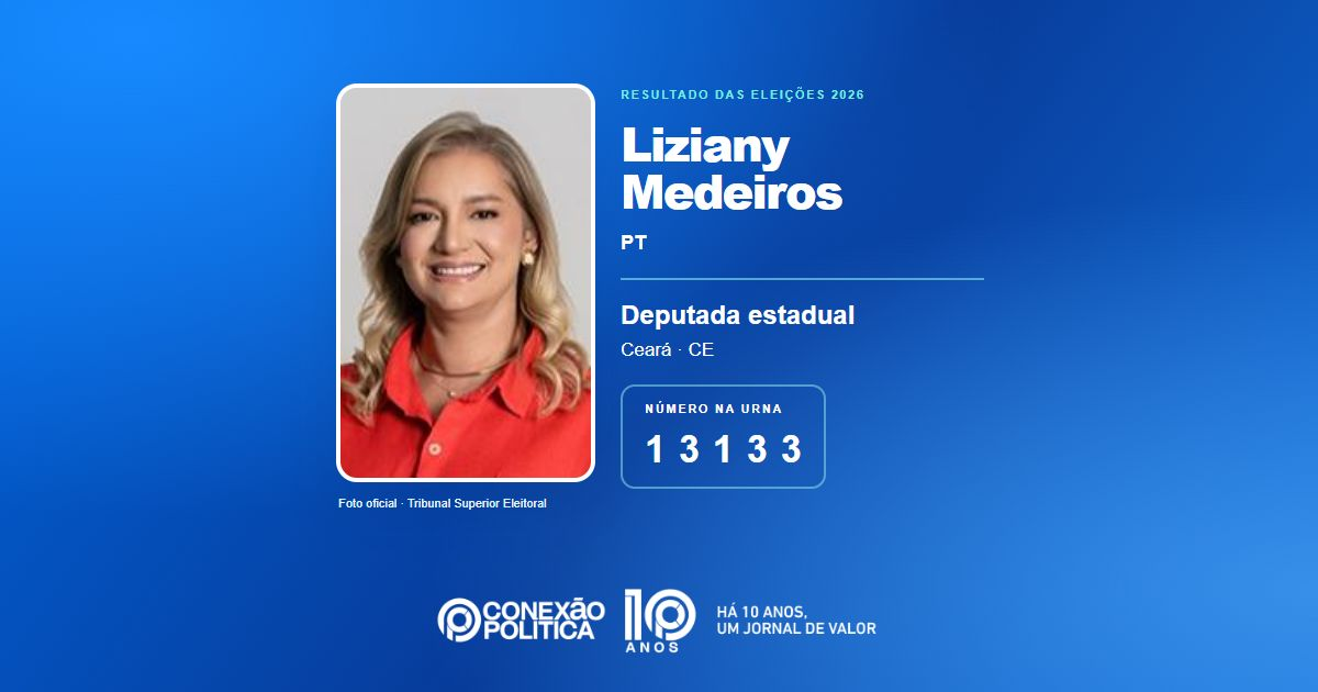 Foto oficial de Deputado Estadual — Eleições 2026: Liziany Medeiros, do PT, é eleita deputada estadual no CE com 102.659 votos