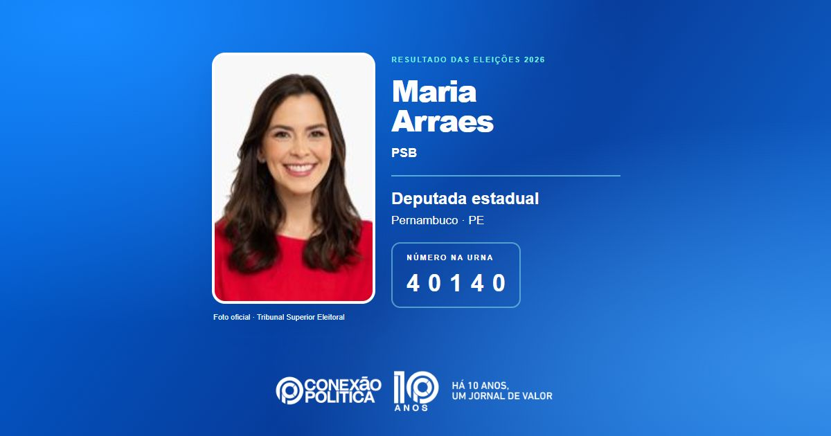 Foto oficial de Deputado Estadual — Eleições 2026: Maria Arraes, do PSB, é eleita deputada estadual em PE com 75.888 votos