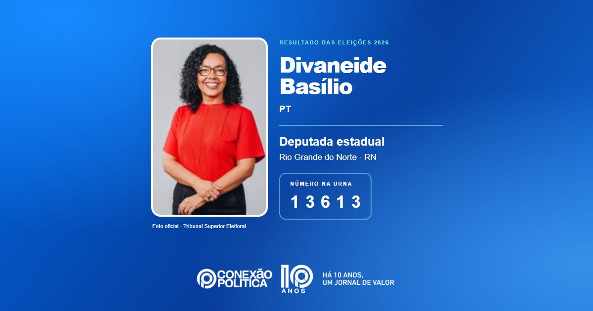 Foto oficial de Deputado Estadual — Eleições 2026: Divaneide Basílio, do PT, é eleita deputada estadual no RN com 59.680 votos