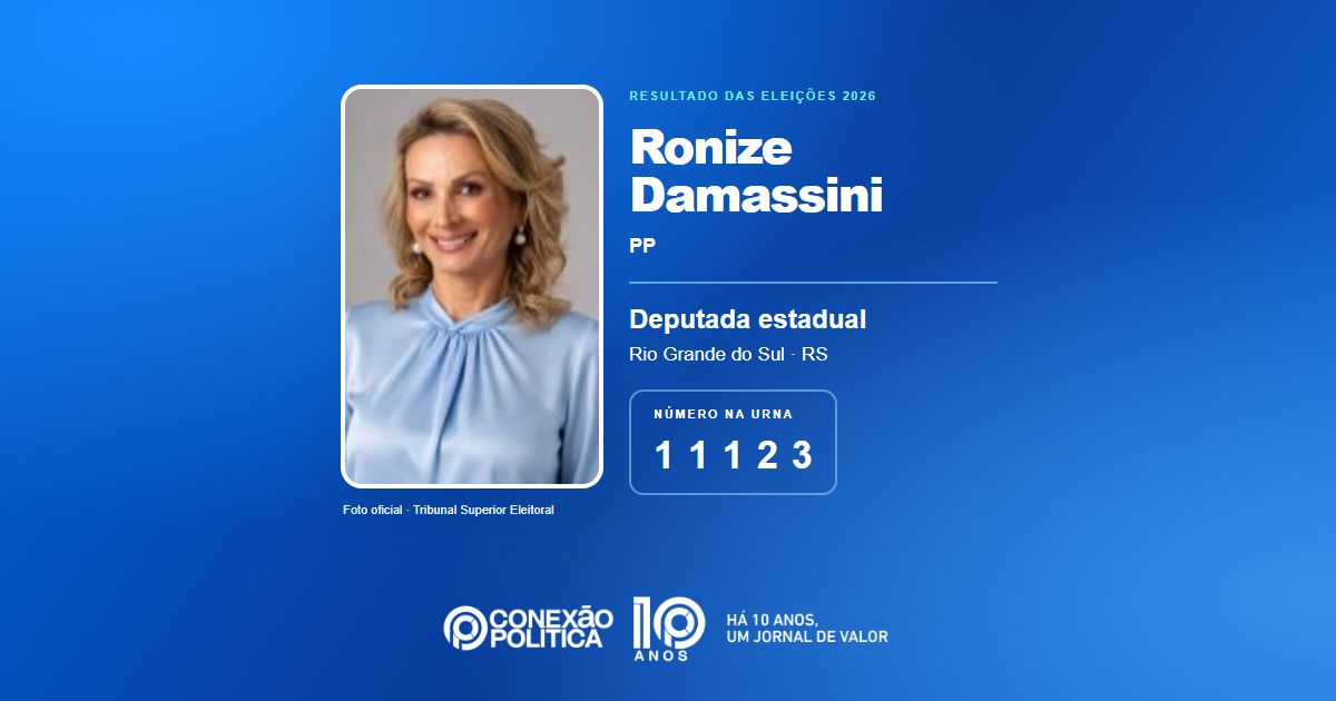 Foto oficial de Deputado Estadual — Eleições 2026: Ronize Damassini, do PP, é eleita deputada estadual no RS com 46.061 votos