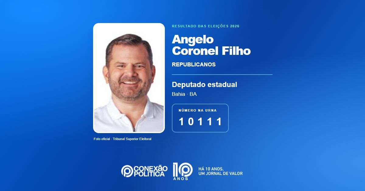 Foto oficial de Deputado Estadual — Eleições 2026: Angelo Coronel Filho, do REPUBLICANOS, é eleito deputado estadual na BA com 69.444 votos