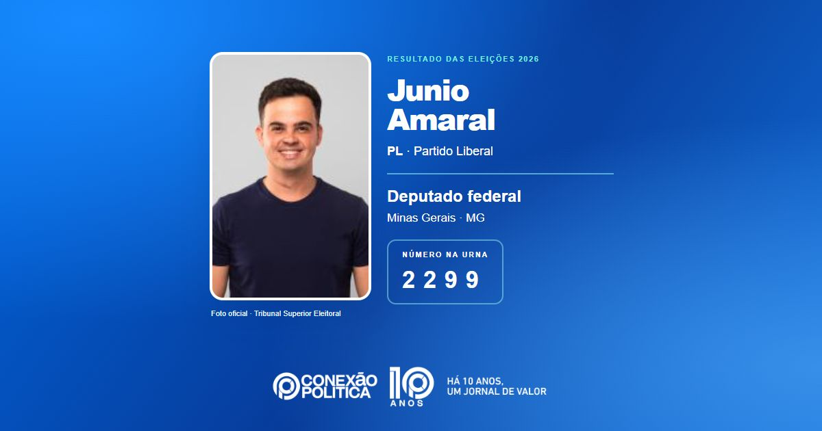 Foto oficial de Deputado Federal — Eleições 2026: Junio Amaral, do PL, é eleito deputado federal em MG com 33.762 votos