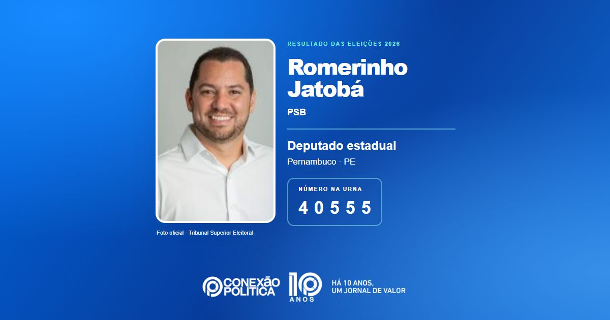 Foto oficial de Deputado Estadual — Eleições 2026: Romerinho Jatobá, do PSB, é eleito deputado estadual em PE com 61.415 votos