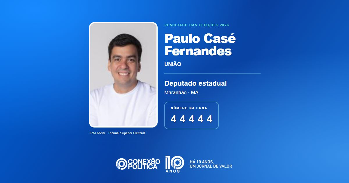 Foto oficial de Deputado Estadual — Eleições 2026: Paulo Casé Fernandes, do UNIÃO, é eleito deputado estadual no MA com 95.608 votos