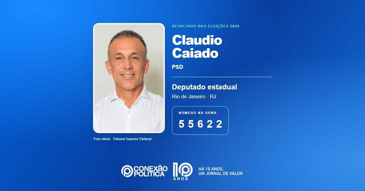 Foto oficial de Deputado Estadual — Eleições 2026: Claudio Caiado, do PSD, é eleito deputado estadual no RJ com 56.936 votos