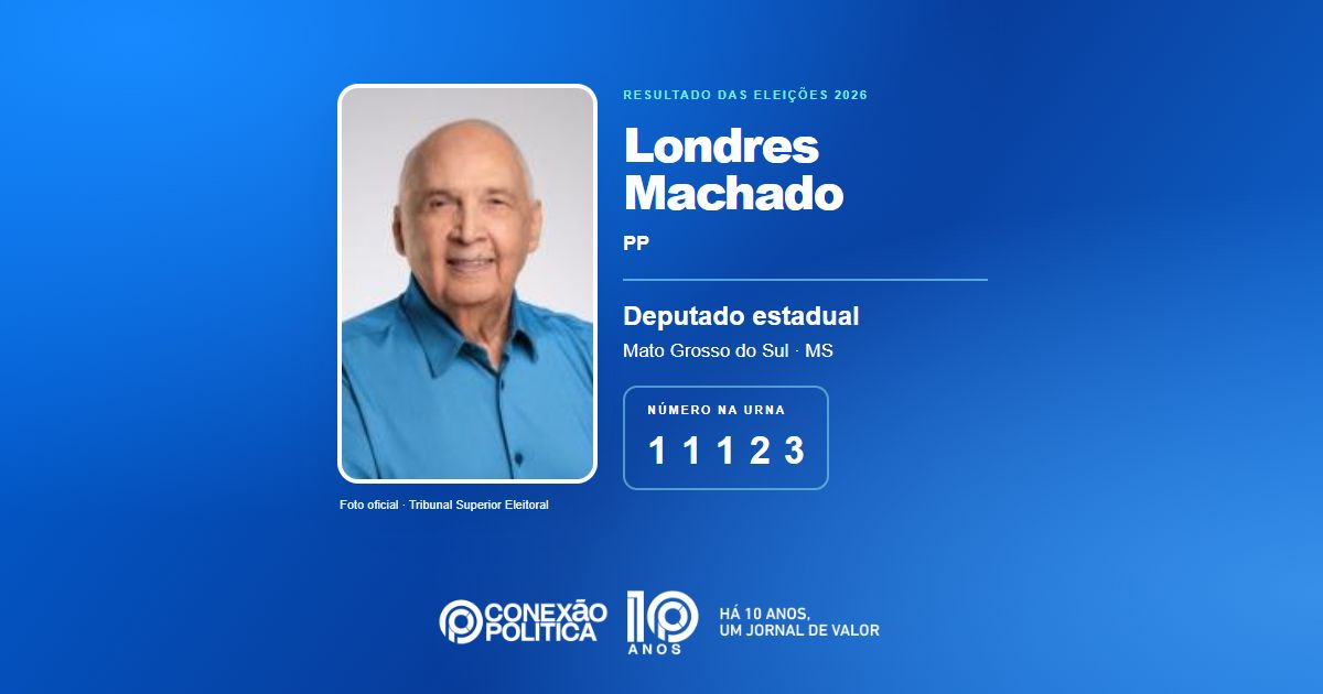 Foto oficial de Deputado Estadual — Eleições 2026: Londres Machado, do PP, é eleito deputado estadual em MS com 33.581 votos