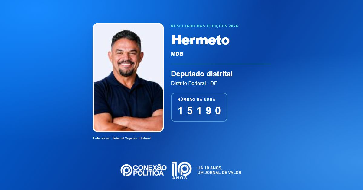 Foto oficial de Deputado Distrital — Eleições 2026: Hermeto, do MDB, é eleito deputado distrital no DF com 26.433 votos