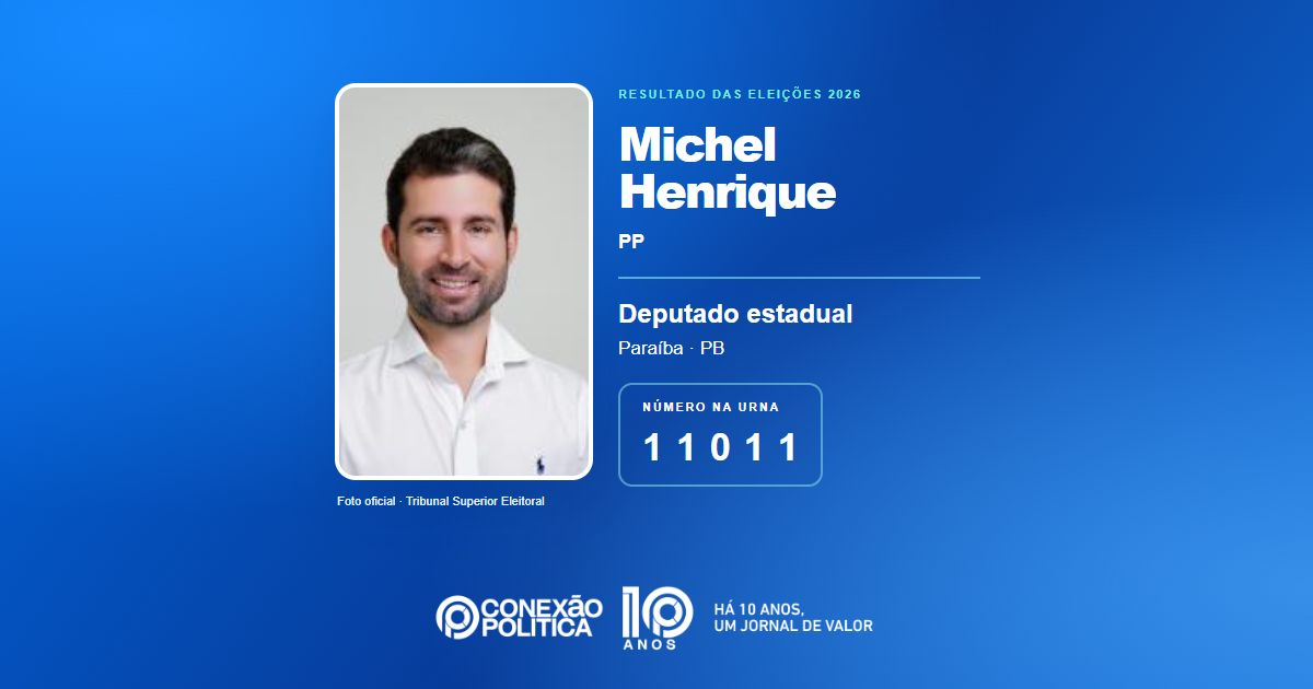 Foto oficial de Deputado Estadual — Eleições 2026: Michel Henrique, do PP, é eleito deputado estadual na PB com 39.790 votos