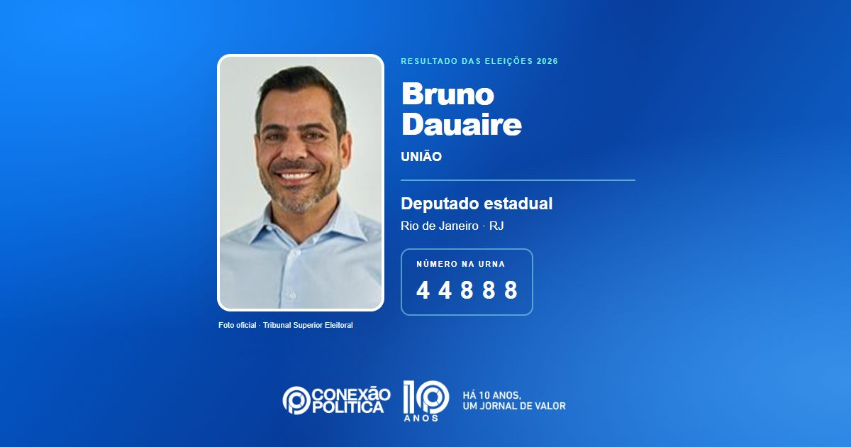 Foto oficial de Deputado Estadual — Eleições 2026: Bruno Dauaire, do UNIÃO, é eleito deputado estadual no RJ com 69.119 votos