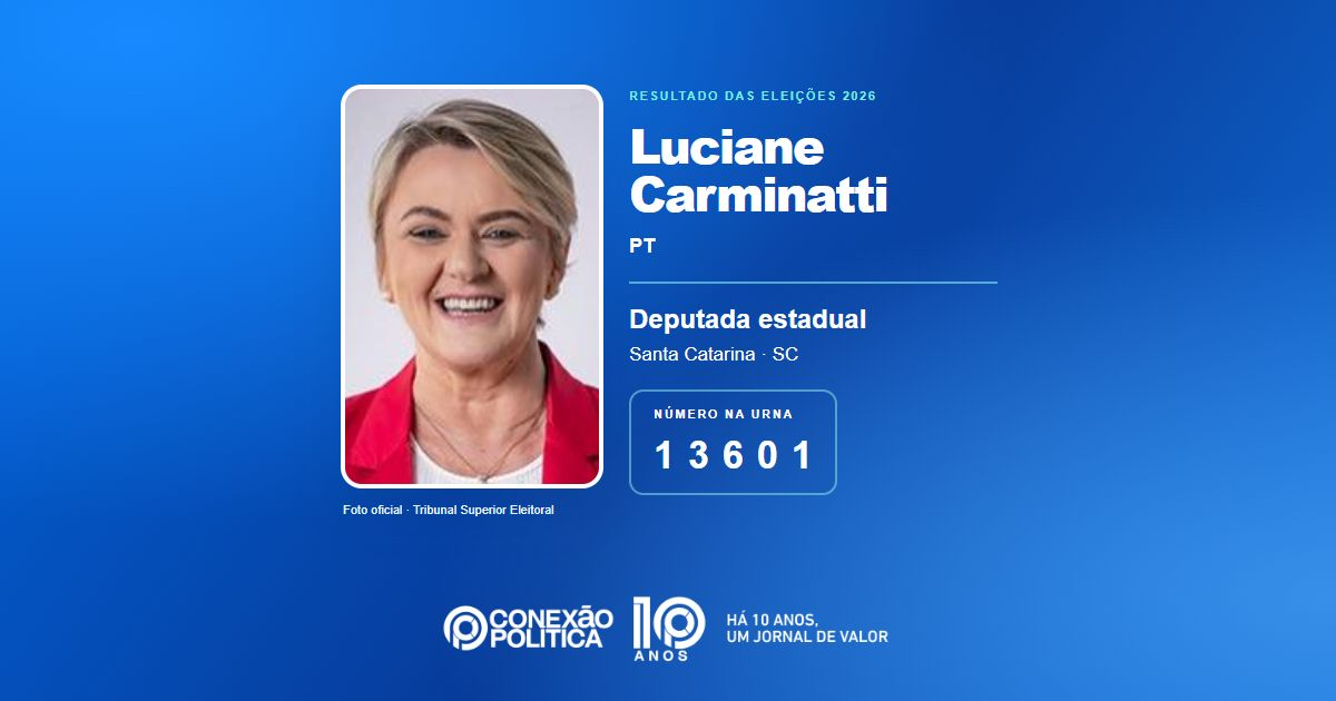 Foto oficial de Deputado Estadual — Eleições 2026: Luciane Carminatti, do PT, é eleita deputada estadual em SC com 124.590 votos