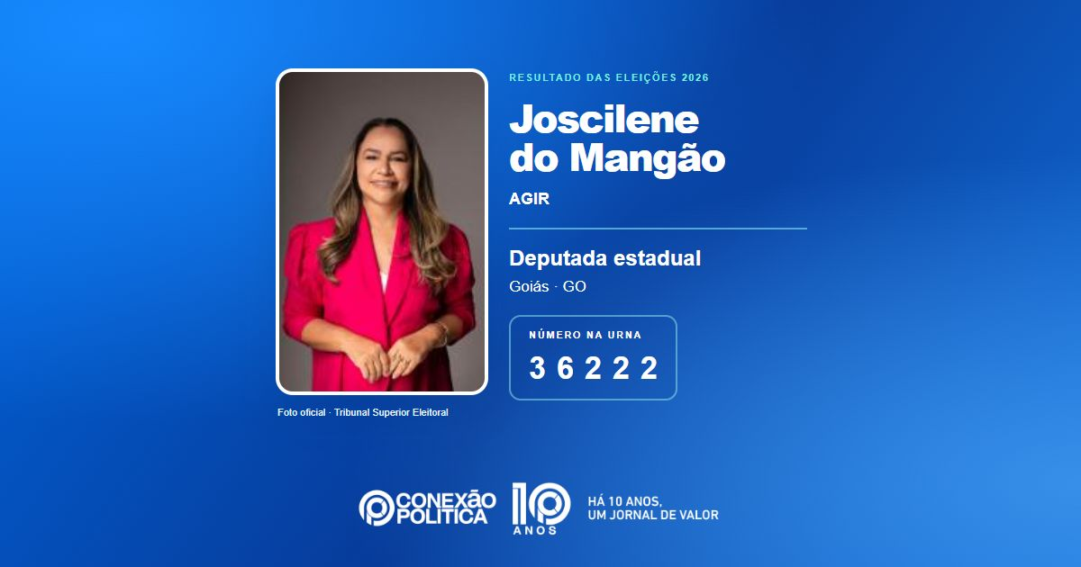 Foto oficial de Deputado Estadual — Eleições 2026: Joscilene do Mangão, do AGIR, é eleita deputada estadual em GO com 39.977 votos