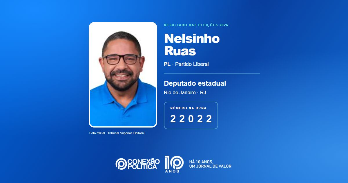 Foto oficial de Deputado Estadual — Eleições 2026: Nelsinho Ruas, do PL, é eleito deputado estadual no RJ com 70.552 votos