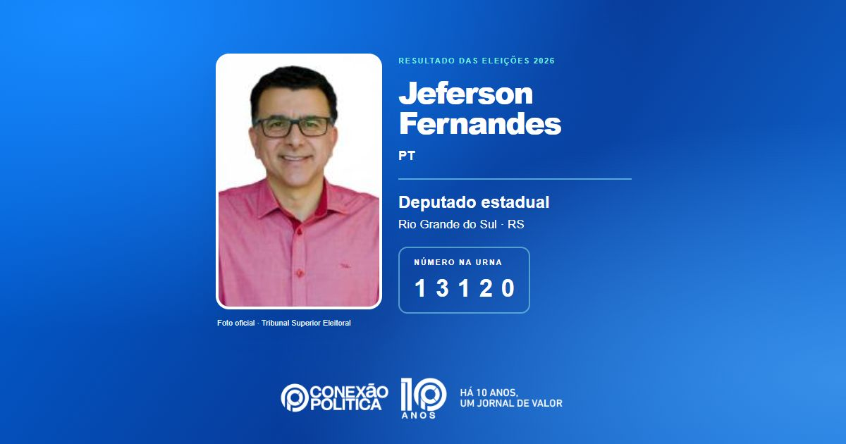 Foto oficial de Deputado Estadual — Eleições 2026: Jeferson Fernandes, do PT, é eleito deputado estadual no RS com 49.047 votos