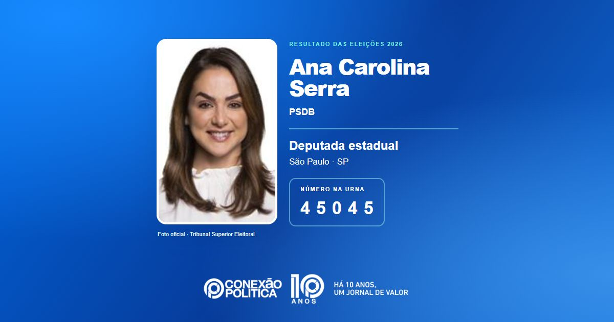 Foto oficial de Deputado Estadual — Eleições 2026: Ana Carolina Serra, do PSDB, é eleita deputada estadual em SP com 132.881 votos