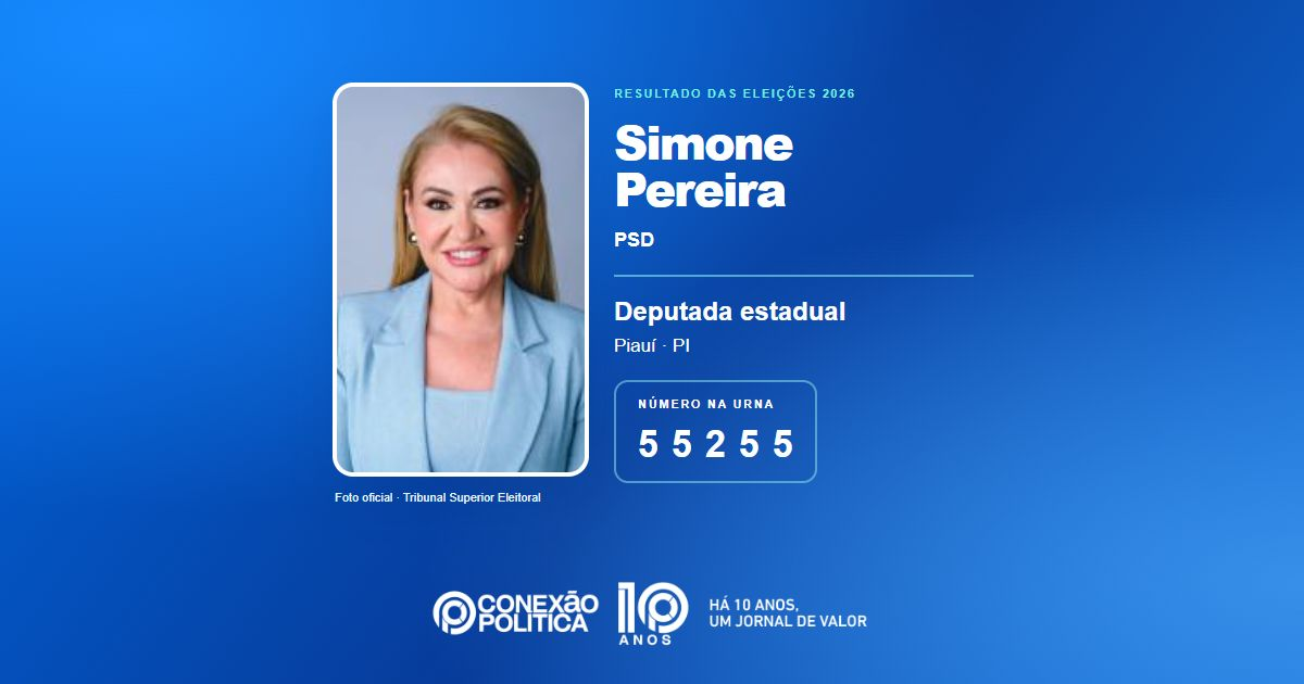 Foto oficial de Deputado Estadual — Eleições 2026: Simone Pereira, do PSD, é eleita deputada estadual no PI com 33.914 votos