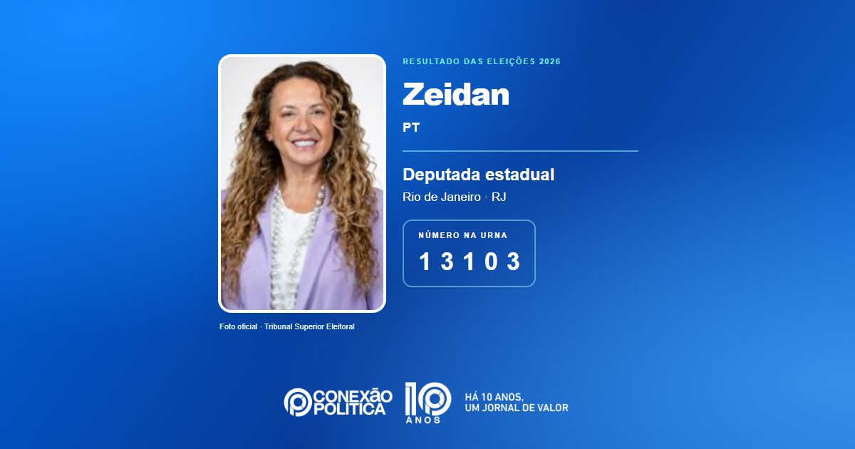 Foto oficial de Deputado Estadual — Eleições 2026: Zeidan, do PT, é eleita deputada estadual no RJ com 43.115 votos