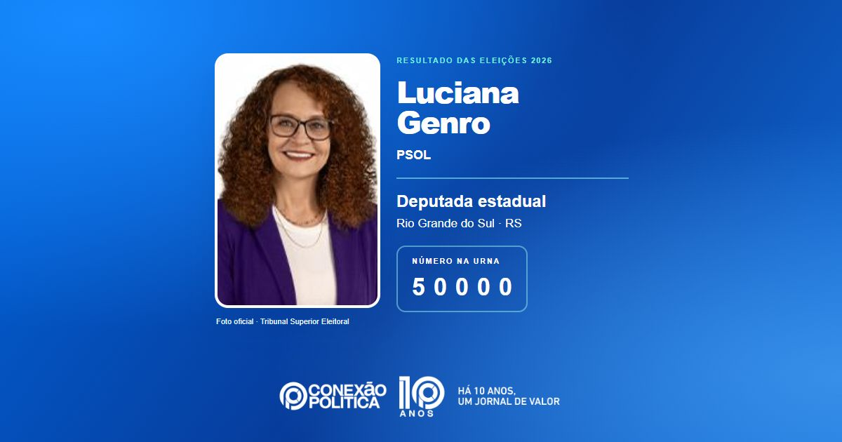 Foto oficial de Deputado Estadual — Eleições 2026: Luciana Genro, do PSOL, é eleita deputada estadual no RS com 127.601 votos