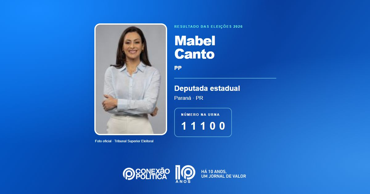 Foto oficial de Deputado Estadual — Eleições 2026: Mabel Canto, do PP, é eleita deputada estadual no PR com 70.180 votos