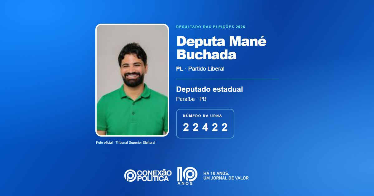 Foto oficial de Deputado Estadual — Eleições 2026: Deputa Mané Buchada, do PL, é eleito deputado estadual na PB com 53.641 votos