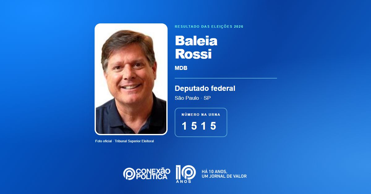 Foto oficial de Deputado Federal — Eleições 2026: Baleia Rossi, do MDB, é eleito deputado federal em SP com 239.124 votos