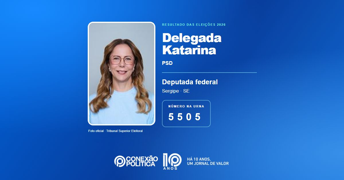 Foto oficial de Deputado Federal — Eleições 2026: Delegada Katarina, do PSD, é eleita deputada federal em SE com 71.592 votos