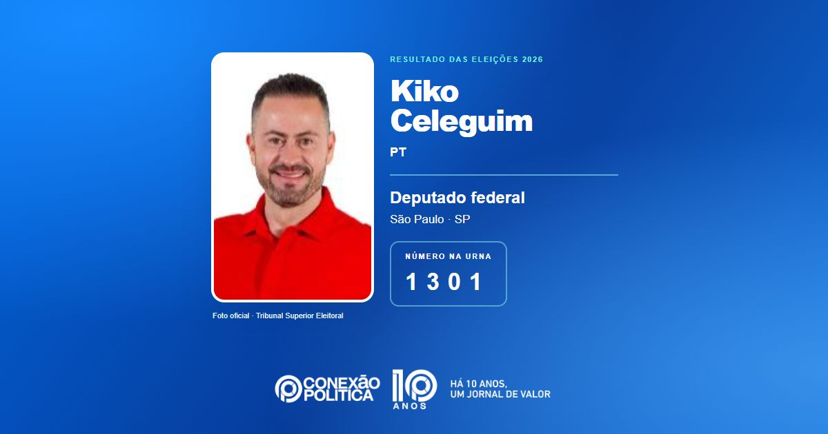 Foto oficial de Deputado Federal — Eleições 2026: Kiko Celeguim, do PT, é eleito deputado federal em SP com 113.158 votos