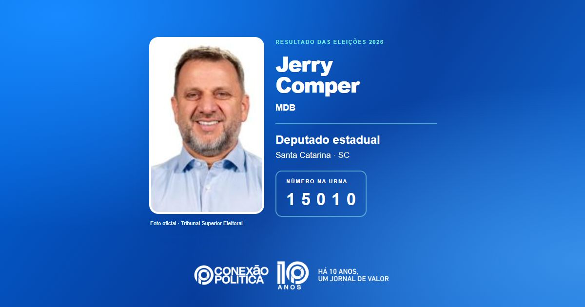 Foto oficial de Deputado Estadual — Eleições 2026: Jerry Comper, do MDB, é eleito deputado estadual em SC com 45.603 votos