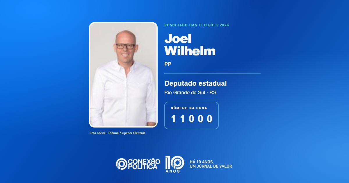 Foto oficial de Deputado Estadual — Eleições 2026: Joel Wilhelm, do PP, é eleito deputado estadual no RS com 88.572 votos