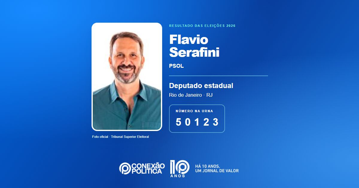 Foto oficial de Deputado Estadual — Eleições 2026: Flavio Serafini, do PSOL, é eleito deputado estadual no RJ com 95.666 votos