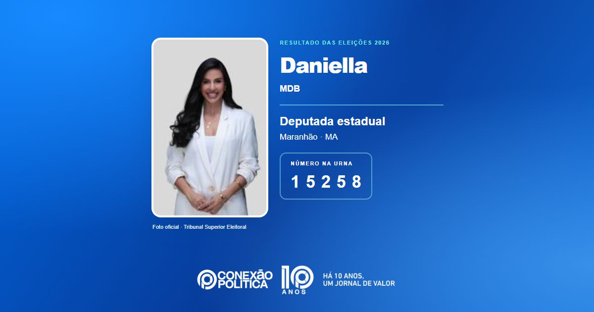Foto oficial de Deputado Estadual — Eleições 2026: Daniella, do MDB, é eleita deputada estadual no MA com 66.040 votos