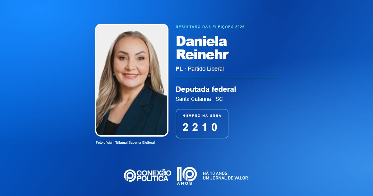 Foto oficial de Deputado Federal — Eleições 2026: Daniela Reinehr, do PL, é eleita deputada federal em SC com 96.253 votos