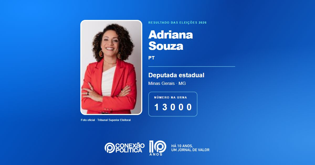 Foto oficial de Deputado Estadual — Eleições 2026: Adriana Souza, do PT, é eleita deputada estadual em MG com 85.316 votos