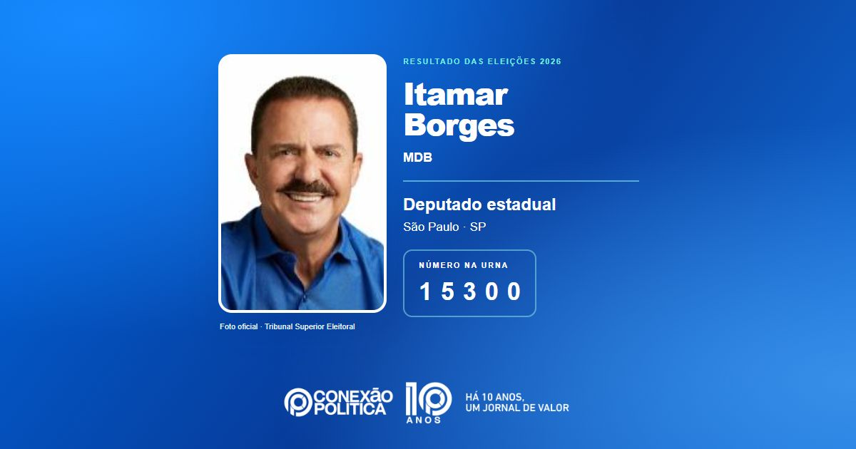 Foto oficial de Deputado Estadual — Eleições 2026: Itamar Borges, do MDB, é eleito deputado estadual em SP com 159.058 votos