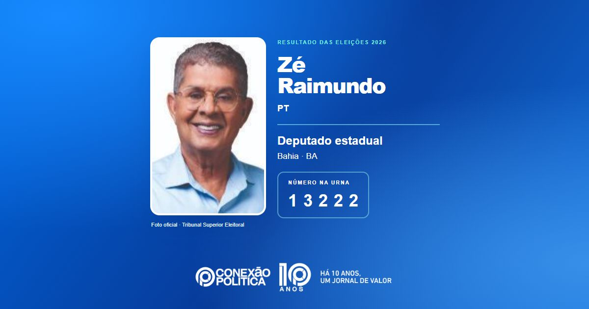 Foto oficial de Deputado Estadual — Eleições 2026: Zé Raimundo, do PT, é eleito deputado estadual na BA com 74.853 votos