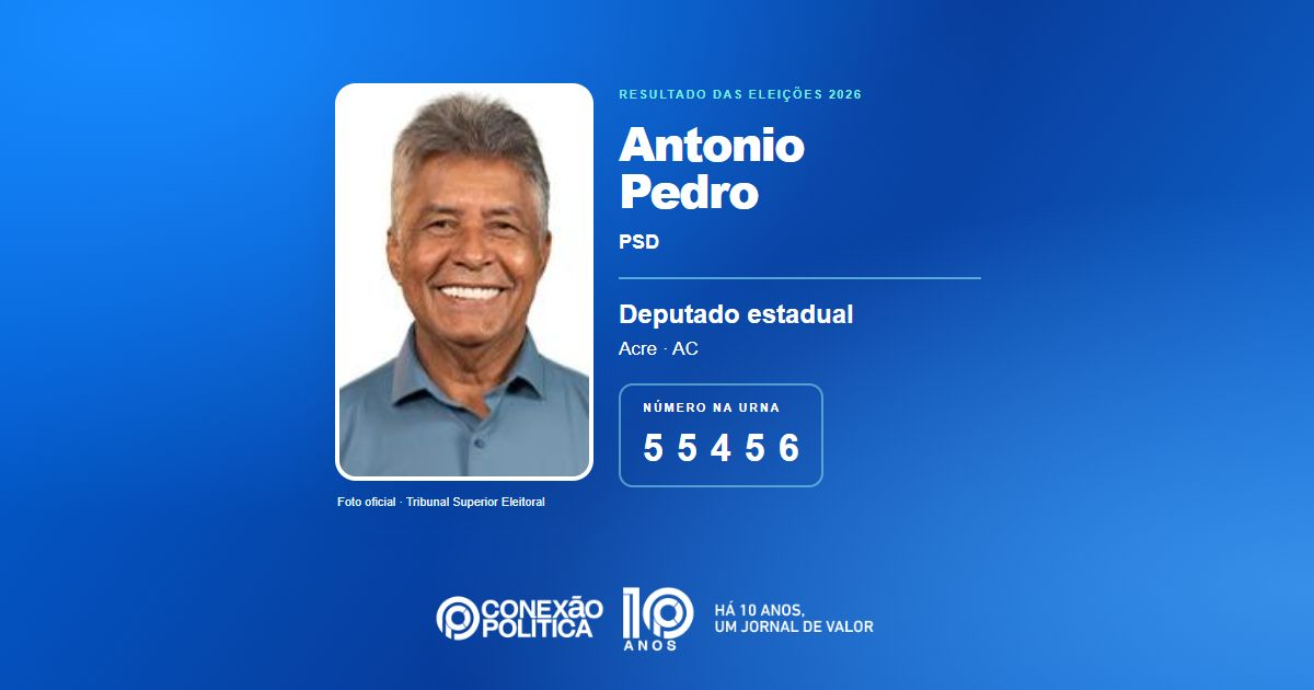 Foto oficial de Deputado Estadual — Eleições 2026: Antonio Pedro, do PSD, é eleito deputado estadual no AC com 5.118 votos