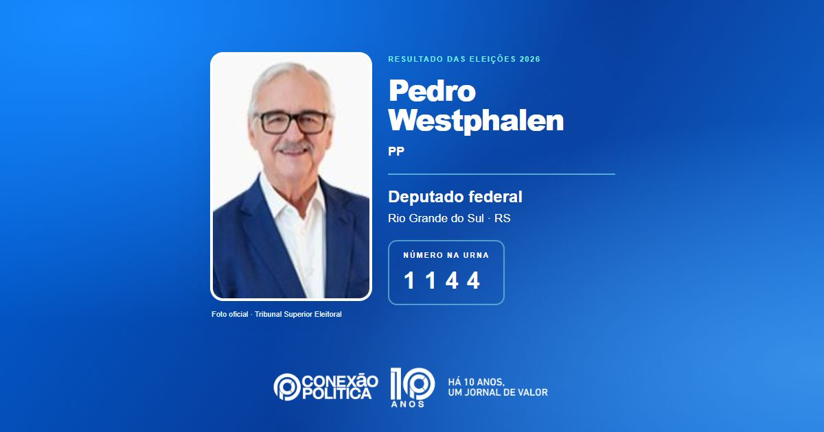 Foto oficial de Deputado Federal — Eleições 2026: Pedro Westphalen, do PP, é eleito deputado federal no RS com 128.095 votos