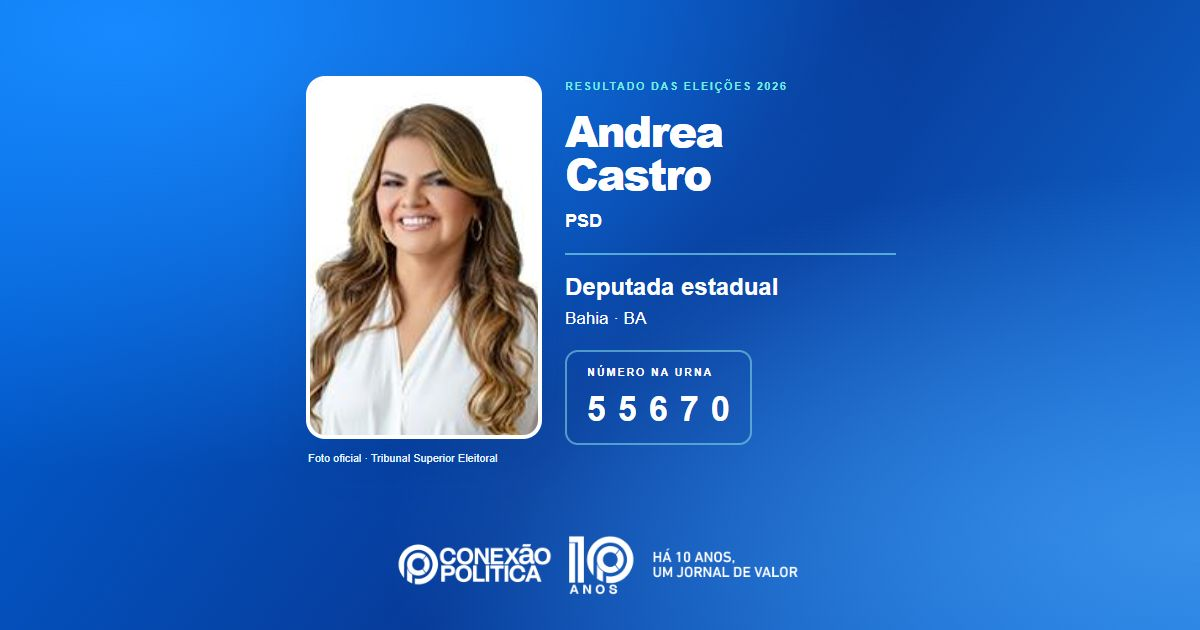 Foto oficial de Deputado Estadual — Eleições 2026: Andrea Castro, do PSD, é eleita deputada estadual na BA com 86.973 votos