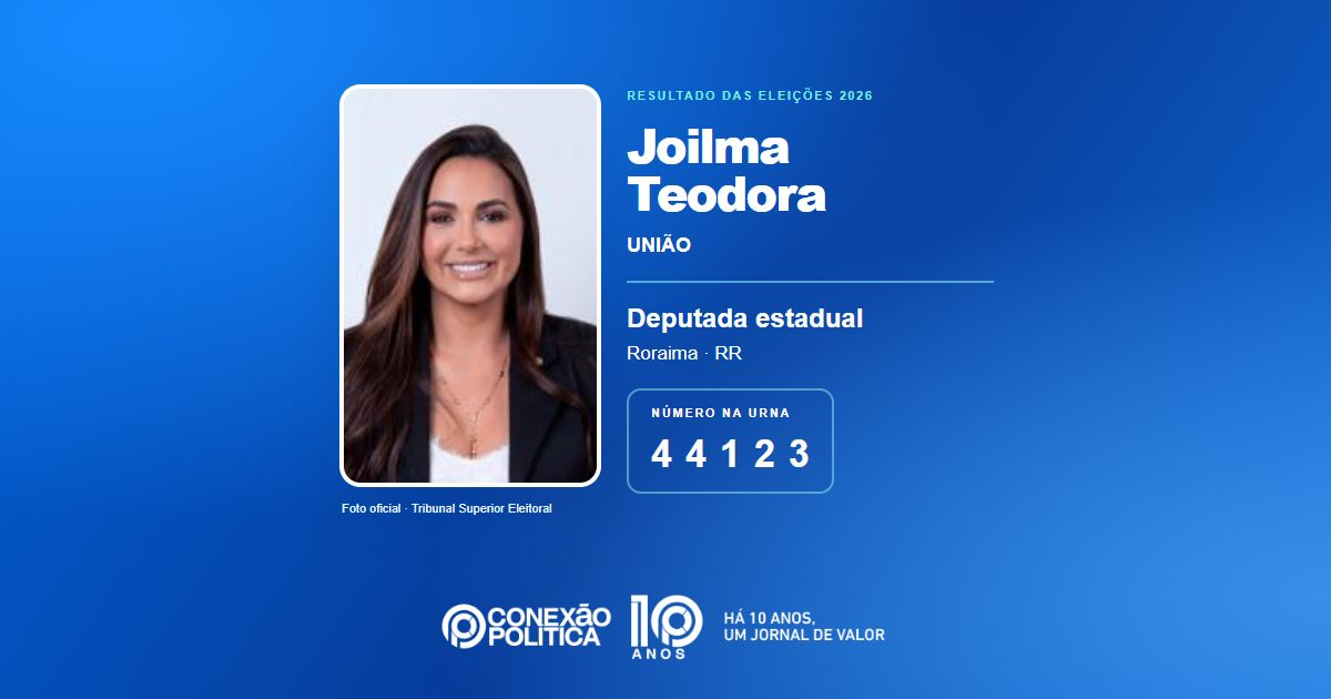Foto oficial de Deputado Estadual — Eleições 2026: Joilma Teodora, do UNIÃO, é eleita deputada estadual em RR com 8.129 votos