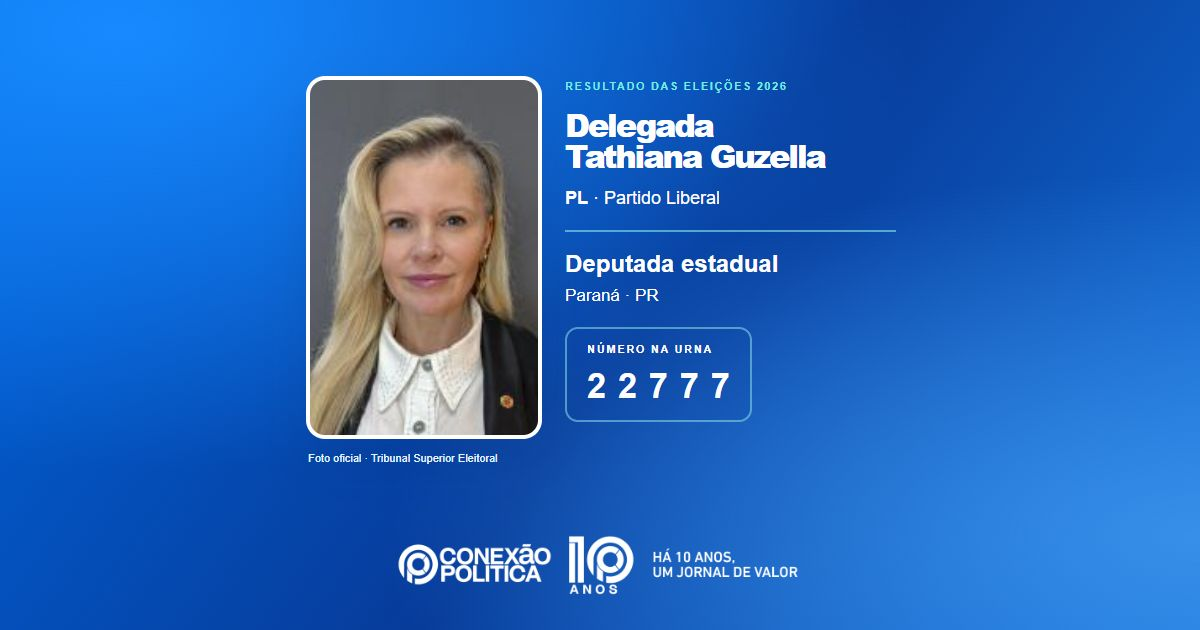 Foto oficial de Deputado Estadual — Eleições 2026: Delegada Tathiana Guzella, do PL, é eleita deputada estadual no PR com 65.046 votos