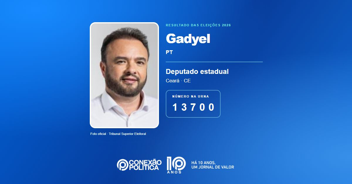Foto oficial de Deputado Estadual — Eleições 2026: Gadyel, do PT, é eleito deputado estadual no CE com 67.370 votos
