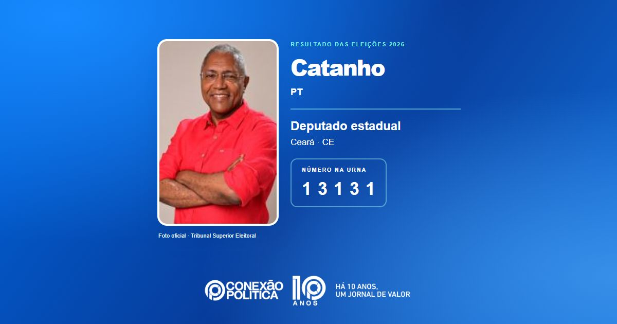 Foto oficial de Deputado Estadual — Eleições 2026: Catanho, do PT, é eleito deputado estadual no CE com 80.441 votos