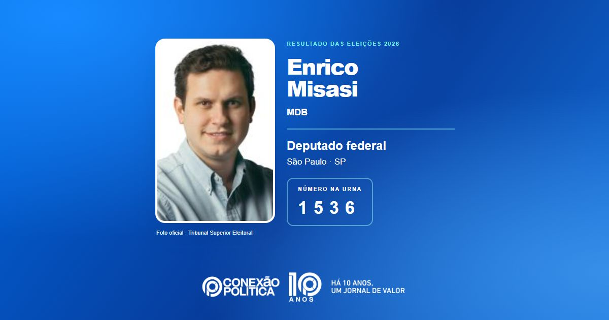 Foto oficial de Deputado Federal — Eleições 2026: Enrico Misasi, do MDB, é eleito deputado federal em SP com 106.225 votos