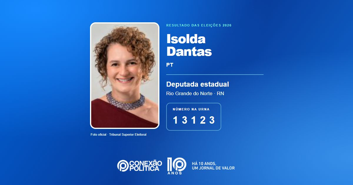 Foto oficial de Deputado Estadual — Eleições 2026: Isolda Dantas, do PT, é eleita deputada estadual no RN com 60.239 votos