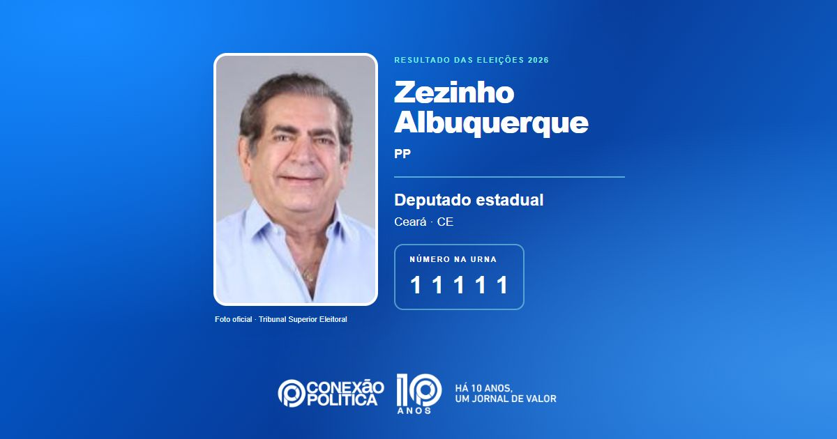 Foto oficial de Deputado Estadual — Eleições 2026: Zezinho Albuquerque, do PP, é eleito deputado estadual no CE com 82.693 votos
